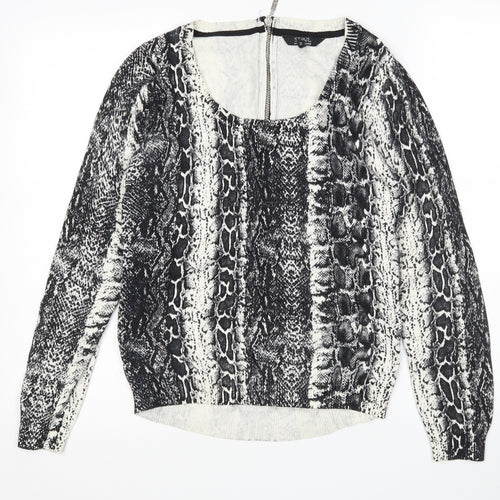 Star Womens Multicoloured Animal Print  Pullover Jumper Size 12