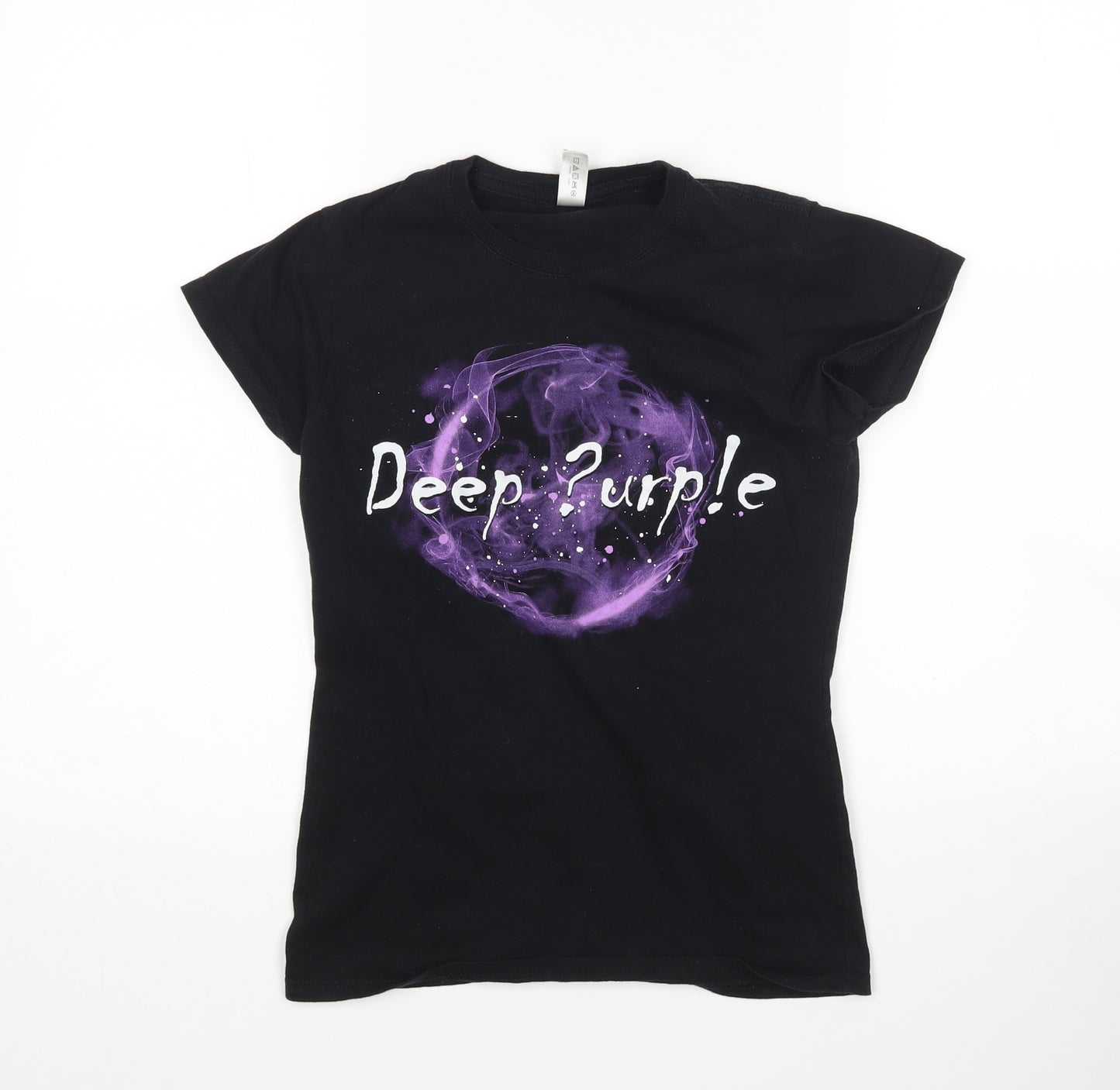 Gildan Womens Black   Basic T-Shirt Size S  - Deep purple
