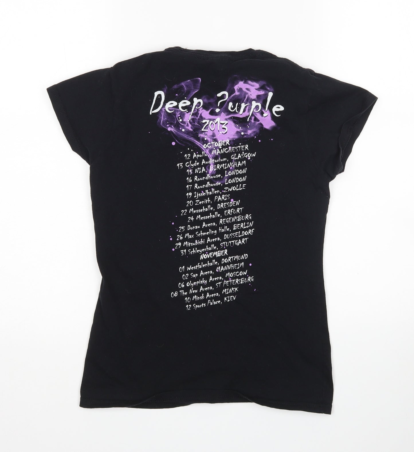 Gildan Womens Black   Basic T-Shirt Size S  - Deep purple