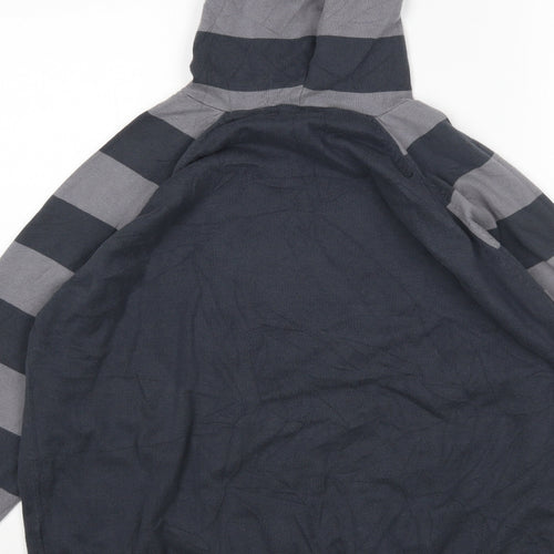 UrbanSpirit Womens Grey Striped  Pullover Hoodie Size L