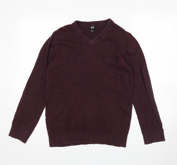 H&M Mens Purple Pullover Jumper Size S