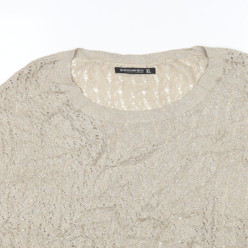 Encuentro Womens Brown   Pullover Jumper Size XL