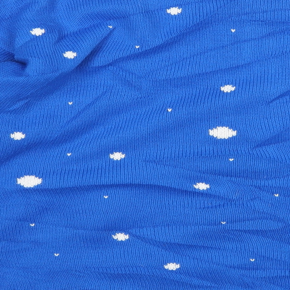 Preworn Womens Blue Polka Dot  Pullover Jumper Size M  - Minions christmas
