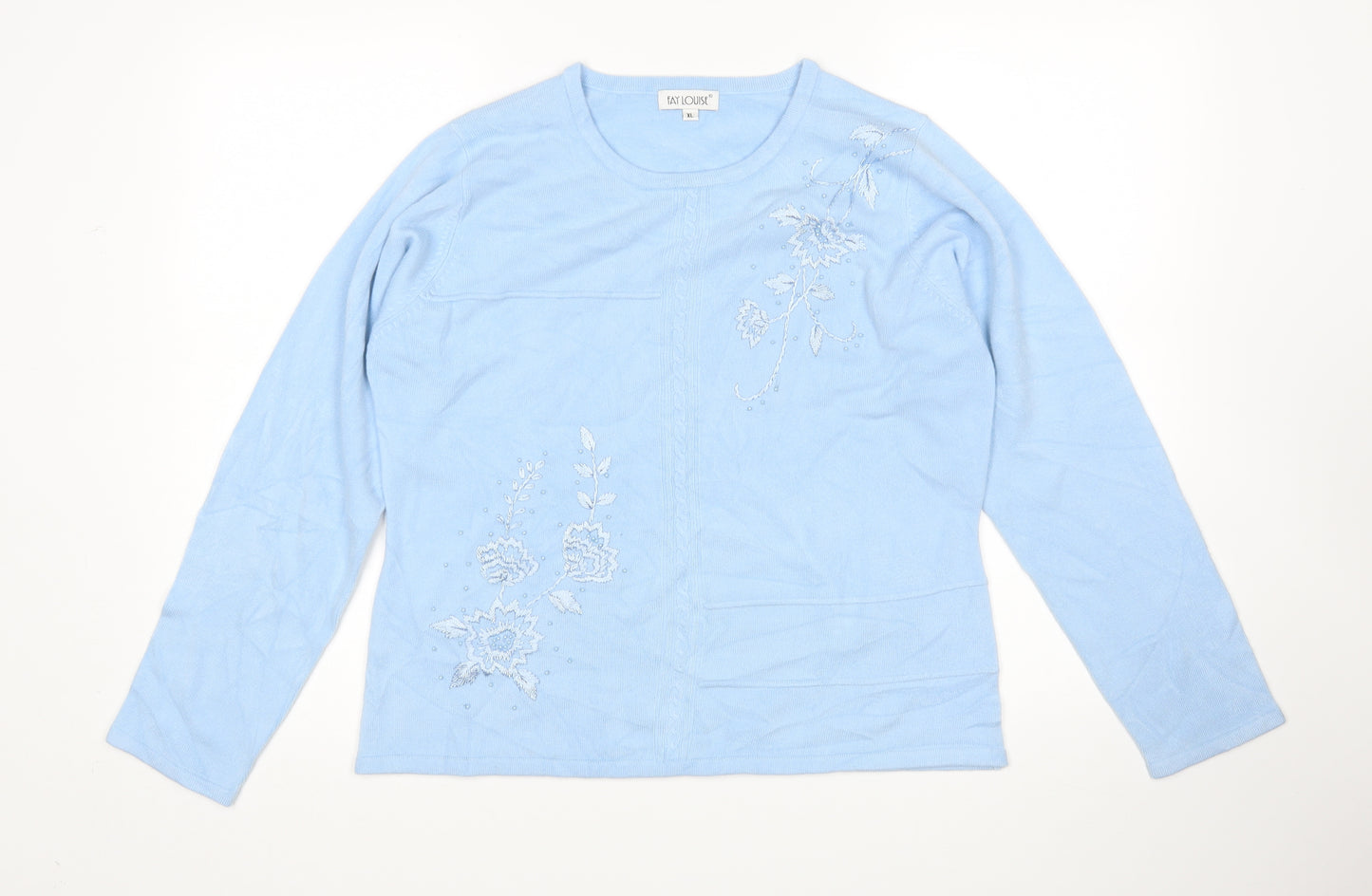 Fay Louise Womens Blue   Pullover Jumper Size XL