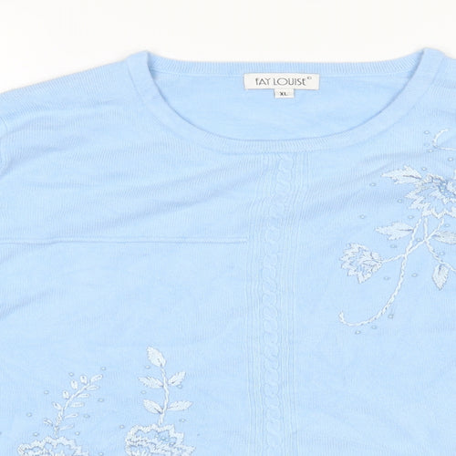 Fay Louise Womens Blue   Pullover Jumper Size XL