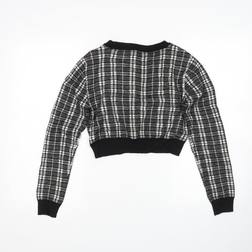 Primark Womens Multicoloured Check  Pullover Jumper Size XS  - Cropped