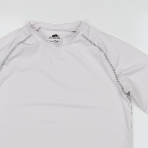 Rhio Mens White   Basic T-Shirt Size S