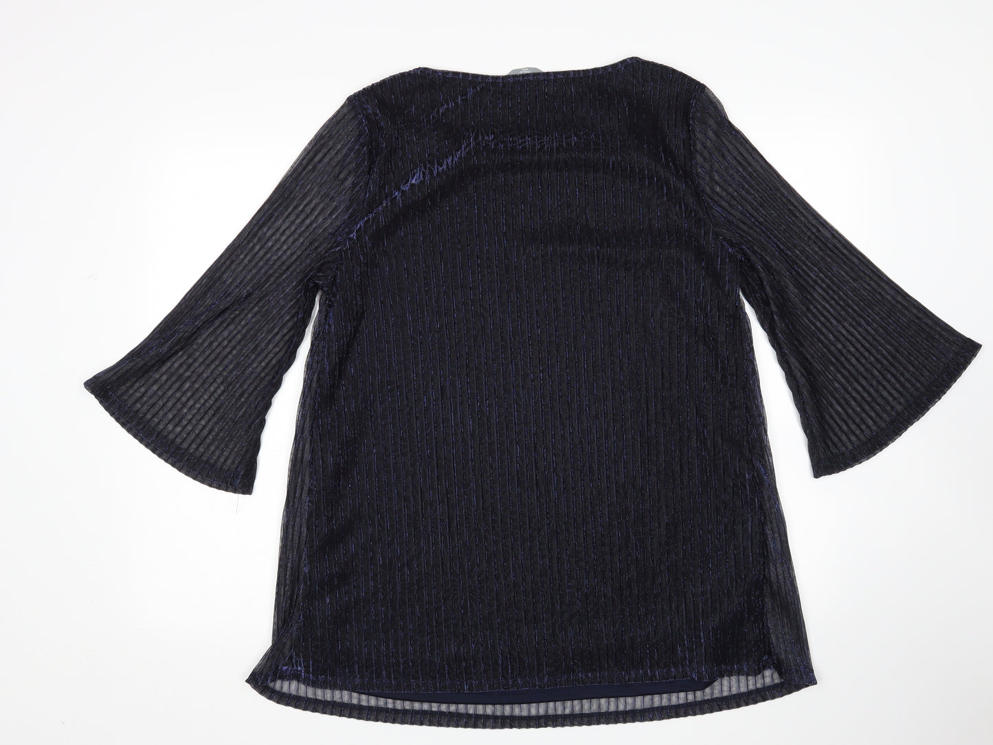 M&Co Womens Blue   Basic Blouse Size 18