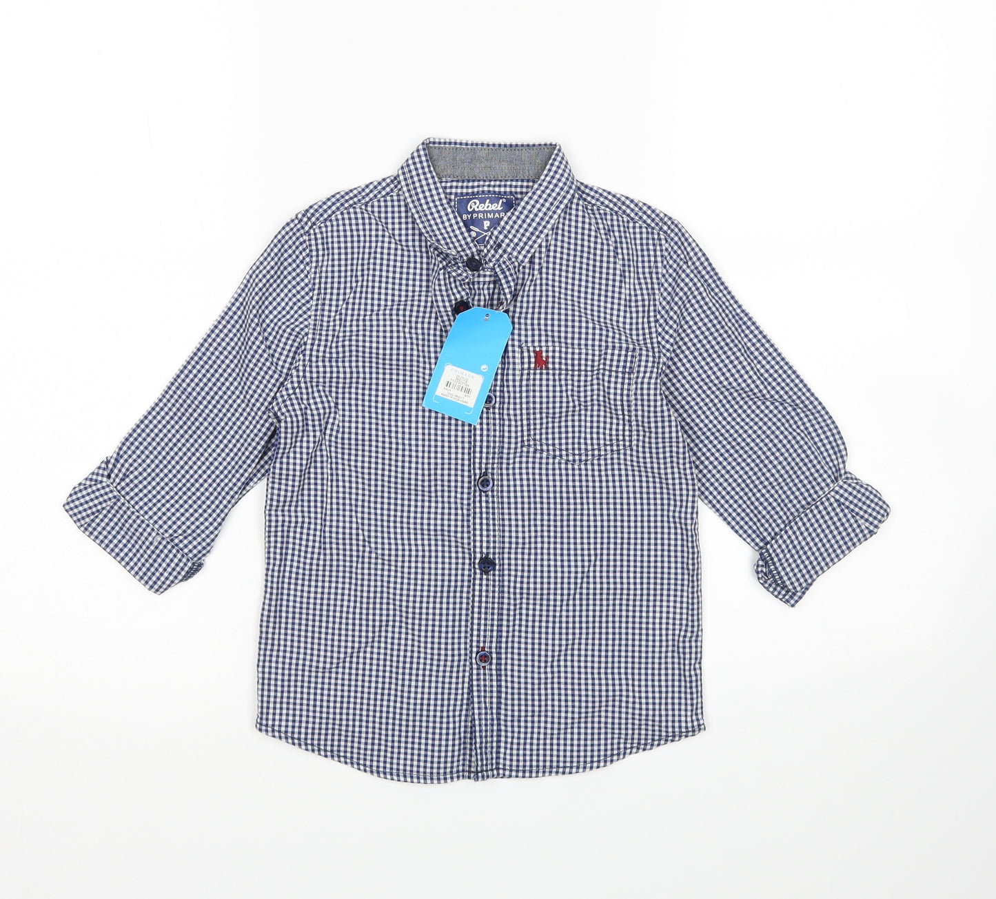 Primark Boys Multicoloured Check  Basic Button-Up Size 4-5 Years