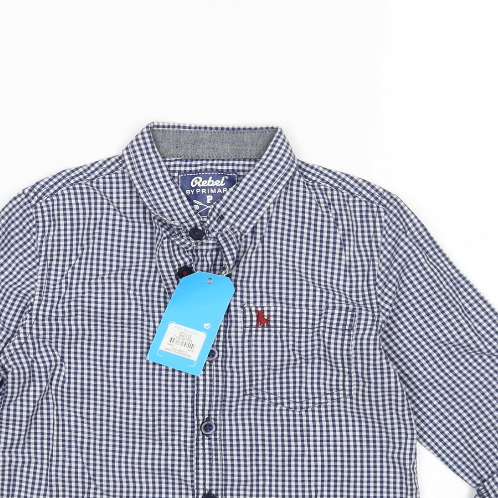 Primark Boys Multicoloured Check  Basic Button-Up Size 4-5 Years