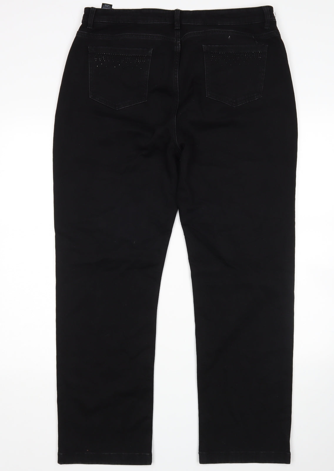 M&S Womens Black   Straight Jeans Size 18 L29 in
