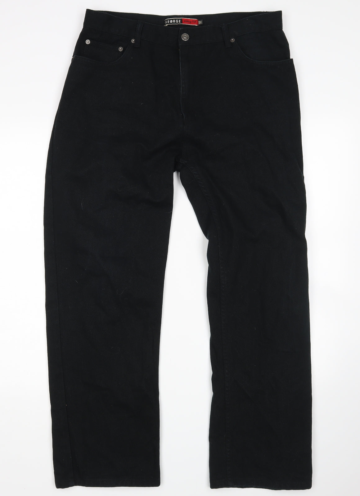 George Mens Black   Straight Jeans Size 36 L29 in