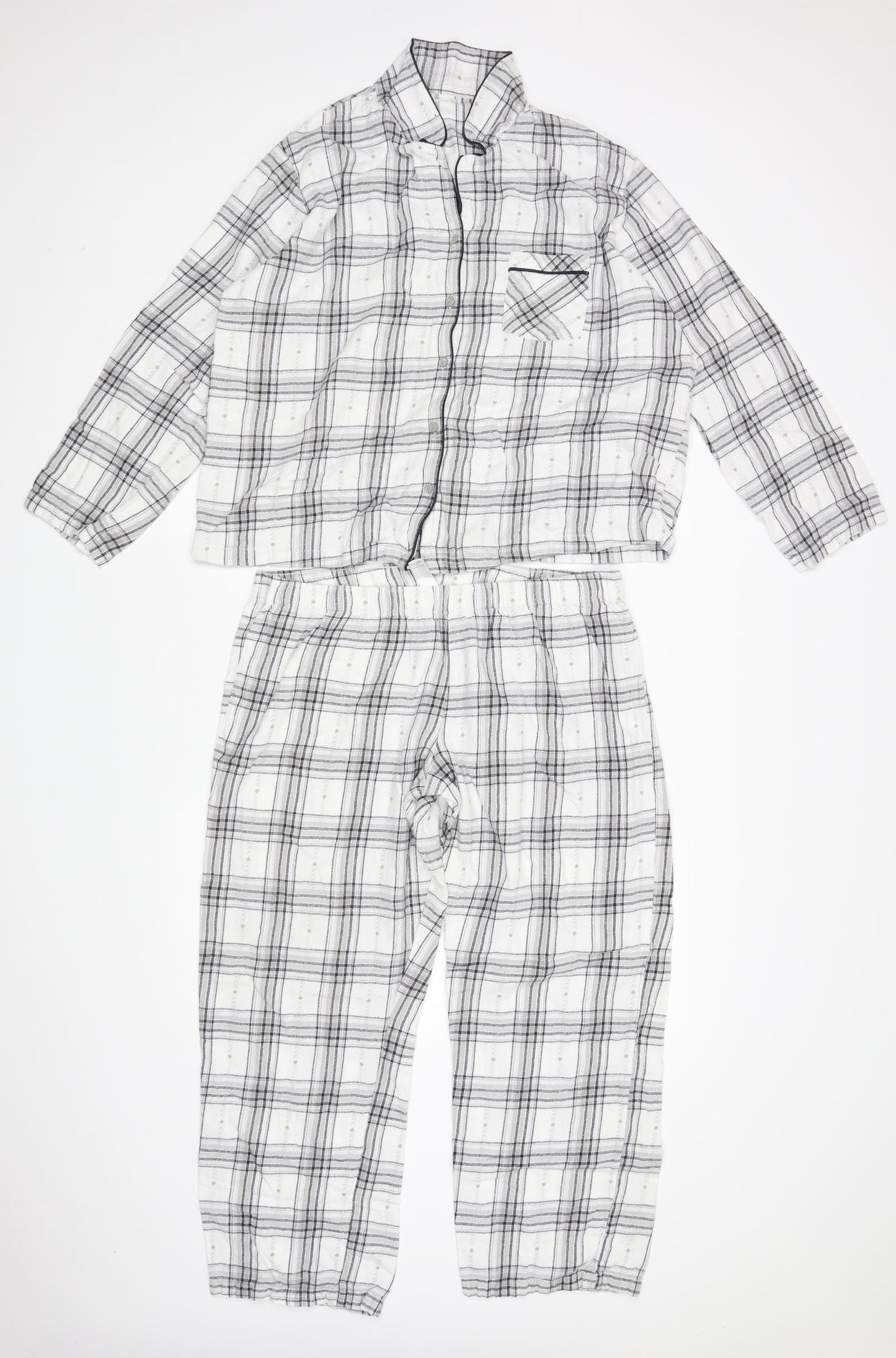 George Womens Multicoloured Check   Pyjama Set Size 16