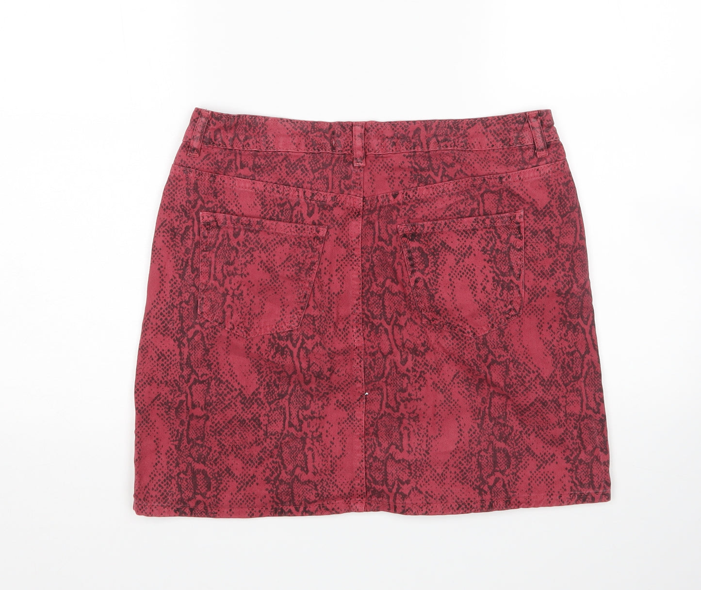 New Look Womens Pink Animal Print  Mini Skirt Size 12