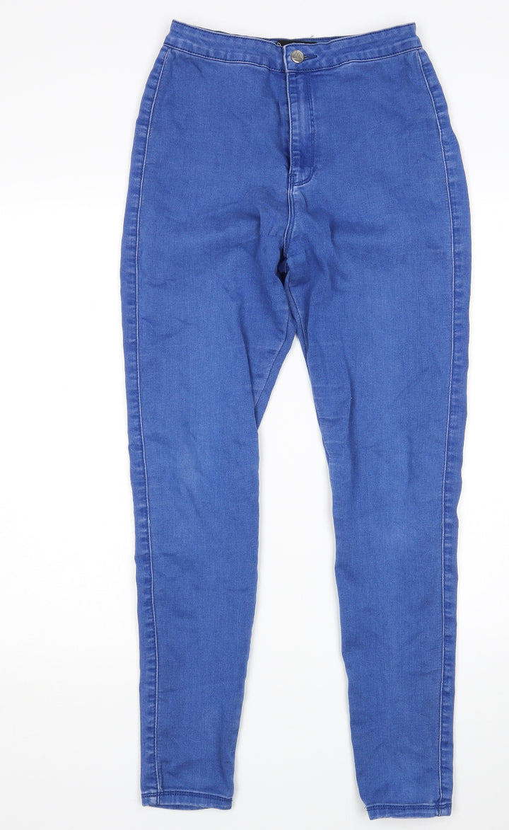 Missguided Womens Blue Skinny Jeans Size 10 L28 in