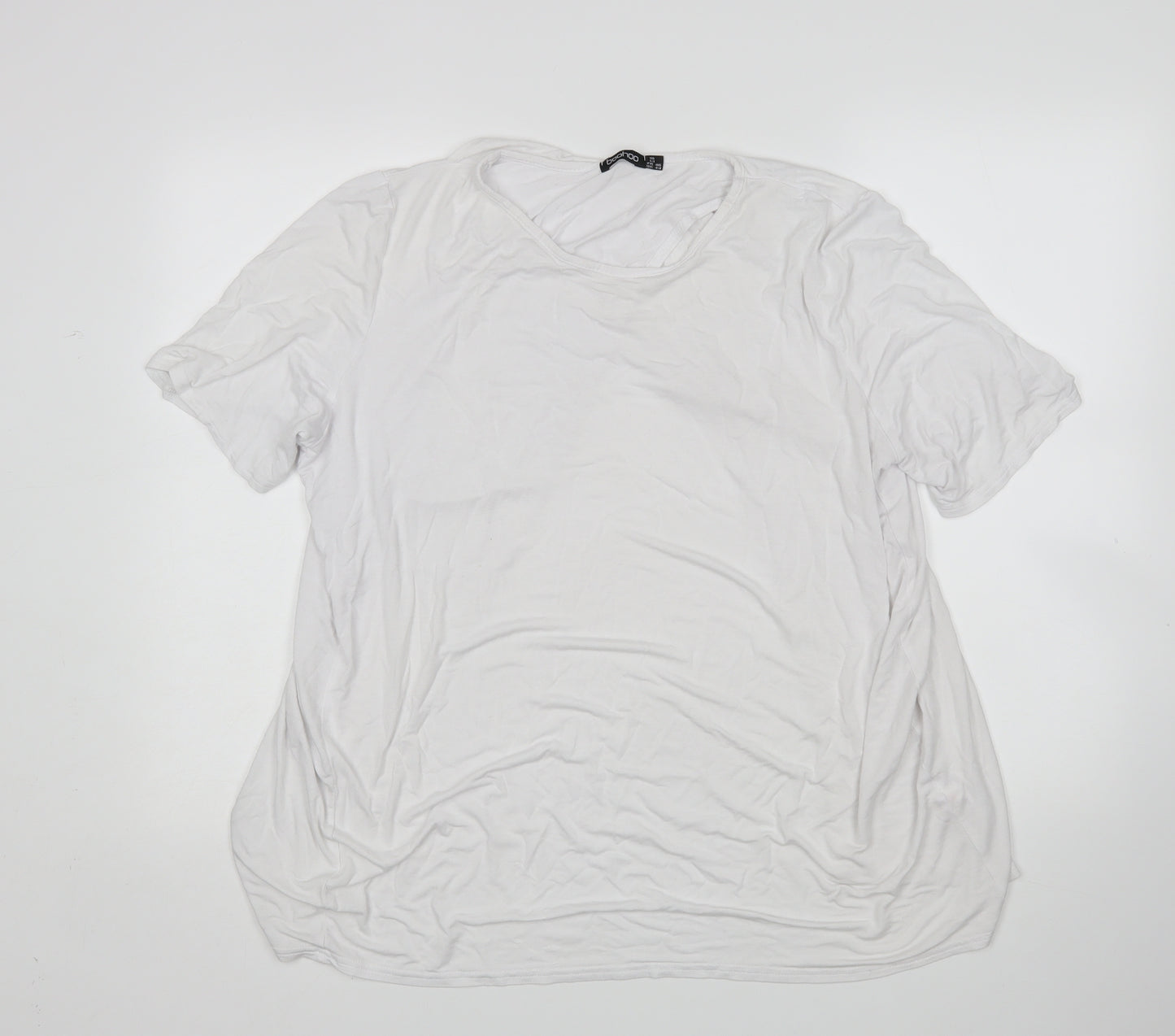 Boohoo Womens White   Basic T-Shirt Size 18