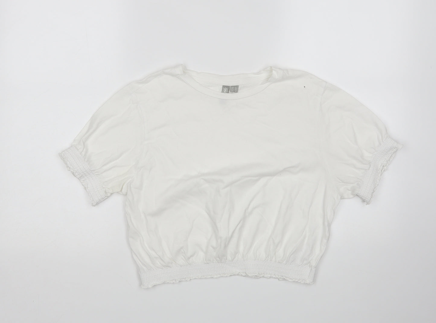 ASOS Womens White   Cropped T-Shirt Size 10