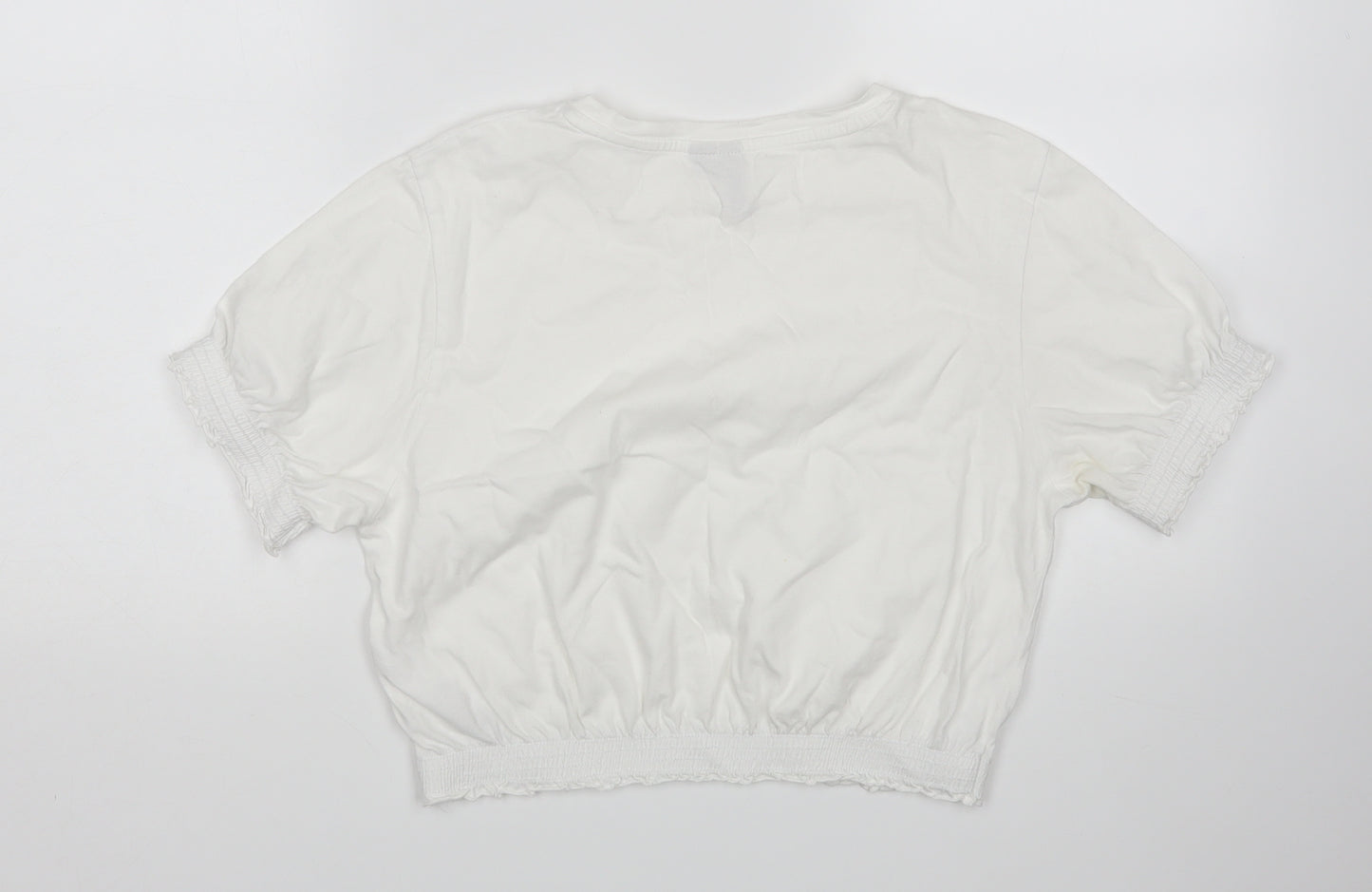 ASOS Womens White   Cropped T-Shirt Size 10