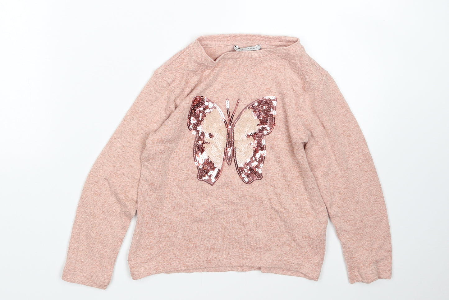 Primark Girls Pink   Pullover Jumper Size 6-7 Years