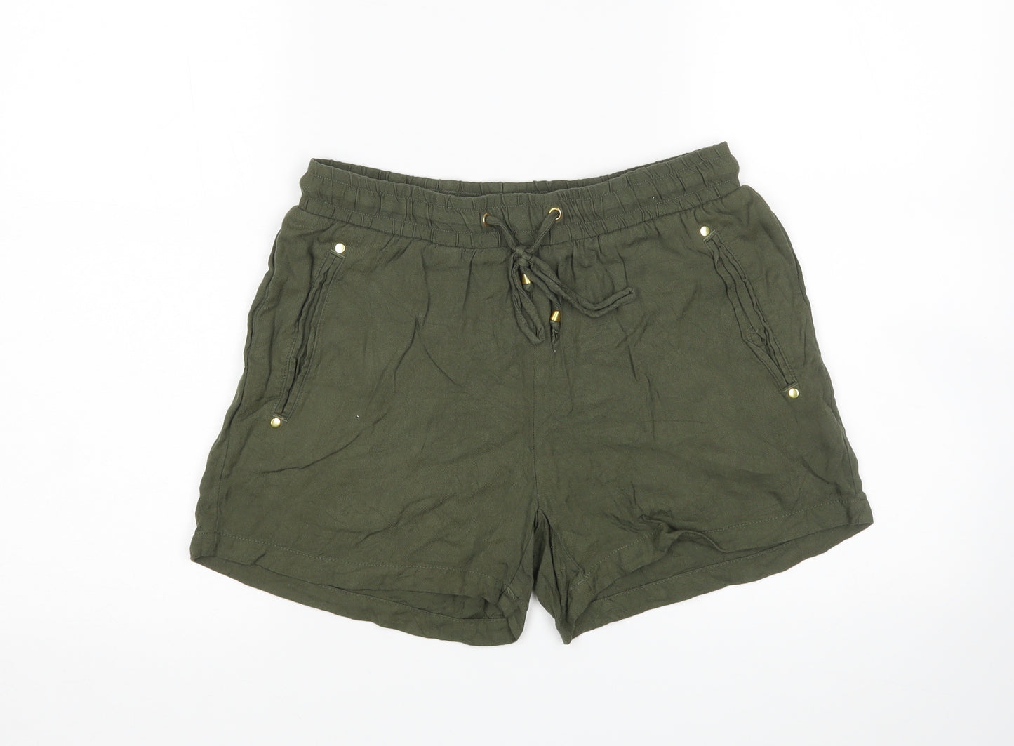Peacocks Womens Green   Culotte Shorts Size 8