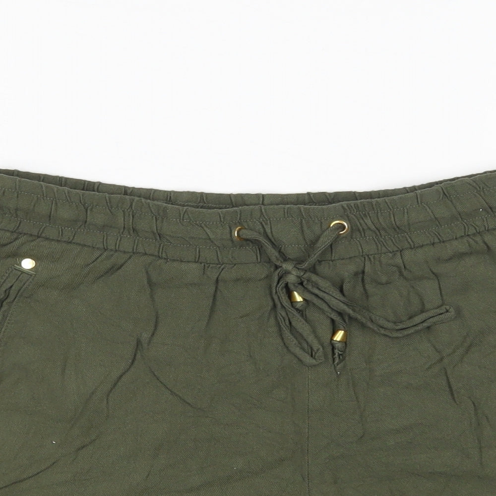 Peacocks Womens Green   Culotte Shorts Size 8