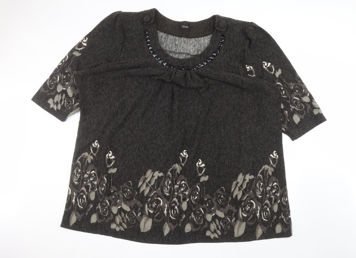 Yours Womens Black   Pullover Jumper Size 30