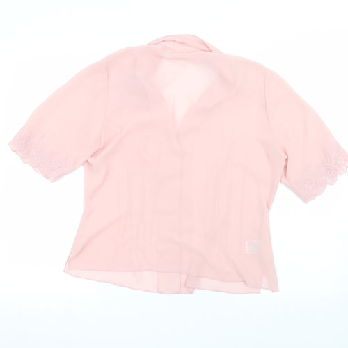 Country Casuals Womens Pink   Basic Button-Up Size 14