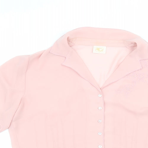 Country Casuals Womens Pink   Basic Button-Up Size 14