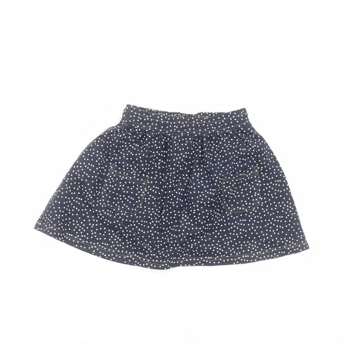 M&Co Girls Blue Polka Dot  A-Line Skirt Size 4-5 Years