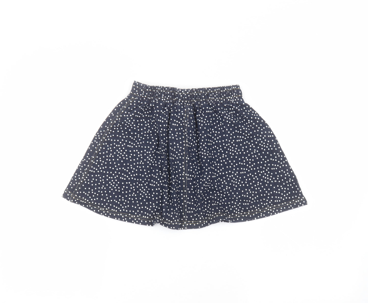 M&Co Girls Blue Polka Dot  A-Line Skirt Size 4-5 Years
