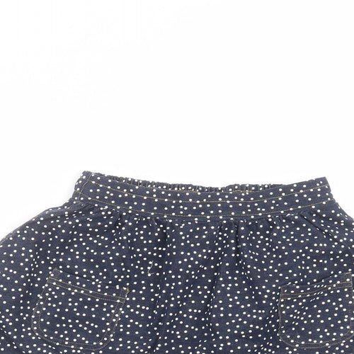 M&Co Girls Blue Polka Dot  A-Line Skirt Size 4-5 Years