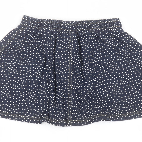 M&Co Girls Blue Polka Dot  A-Line Skirt Size 4-5 Years