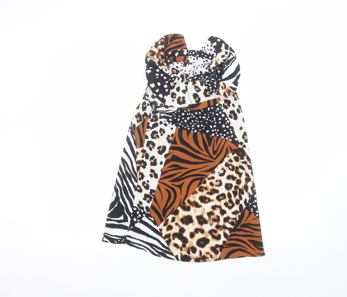 River Island Girls White Animal Print  A-Line  Size 4-5 Years