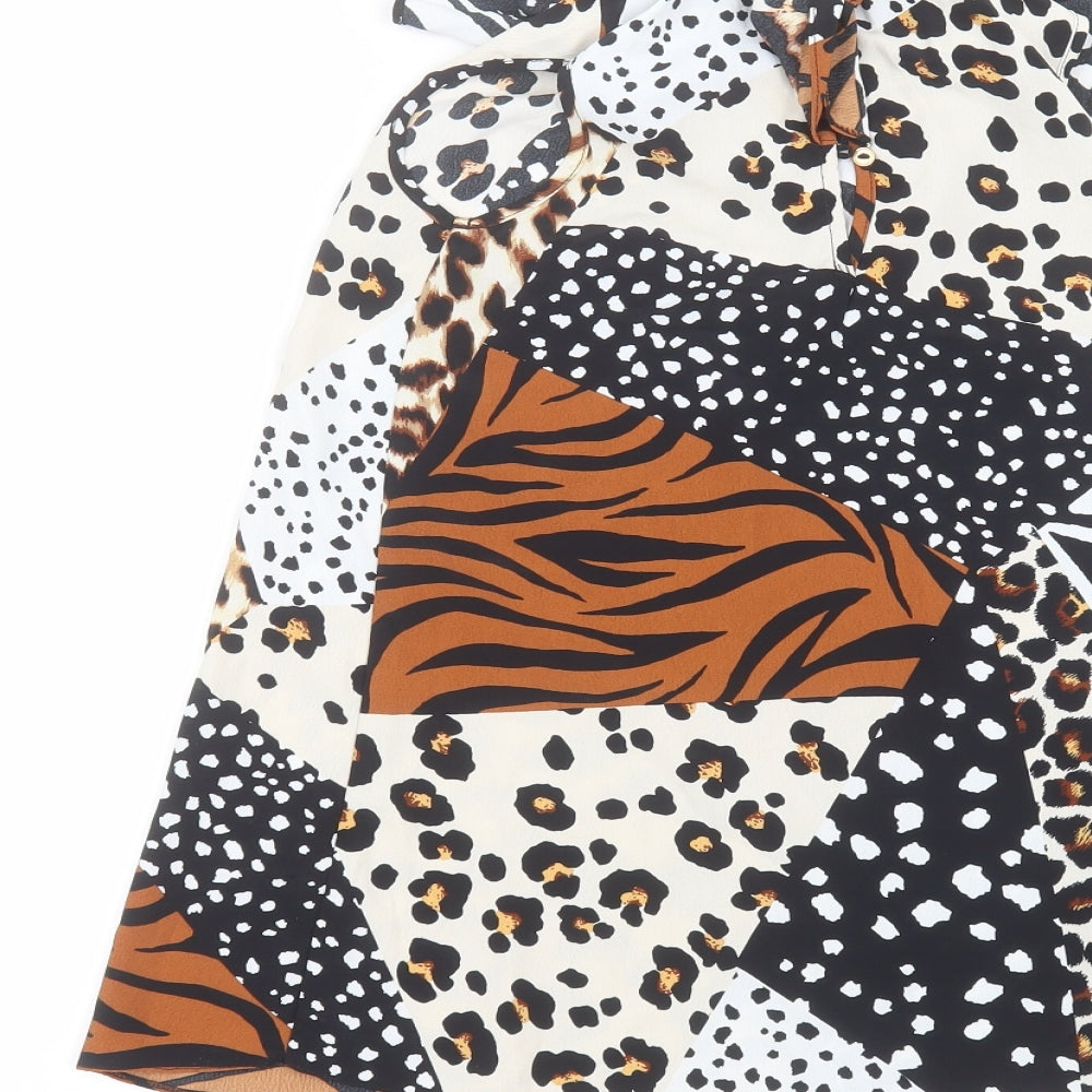 River Island Girls White Animal Print  A-Line  Size 4-5 Years