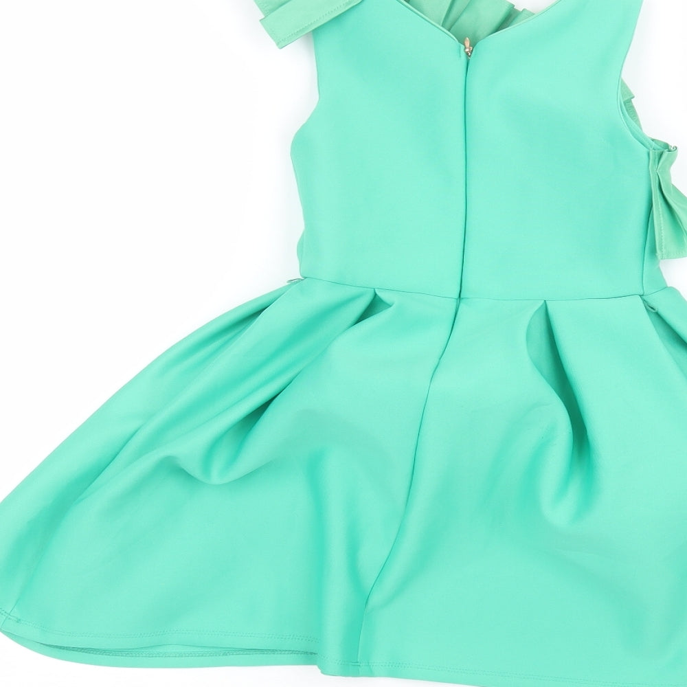 Ted Baker Girls Green   A-Line  Size 7 Years