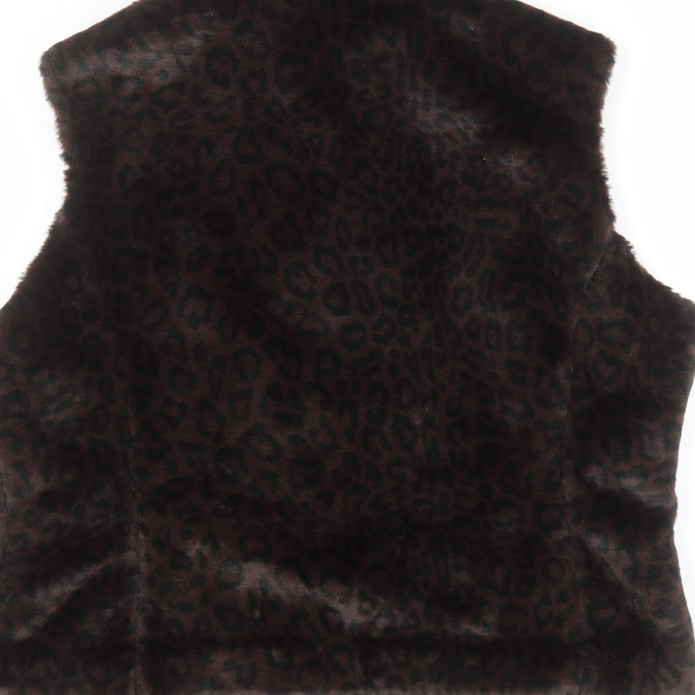 Alex & CO Womens Black Animal Print  Jacket  Size 16