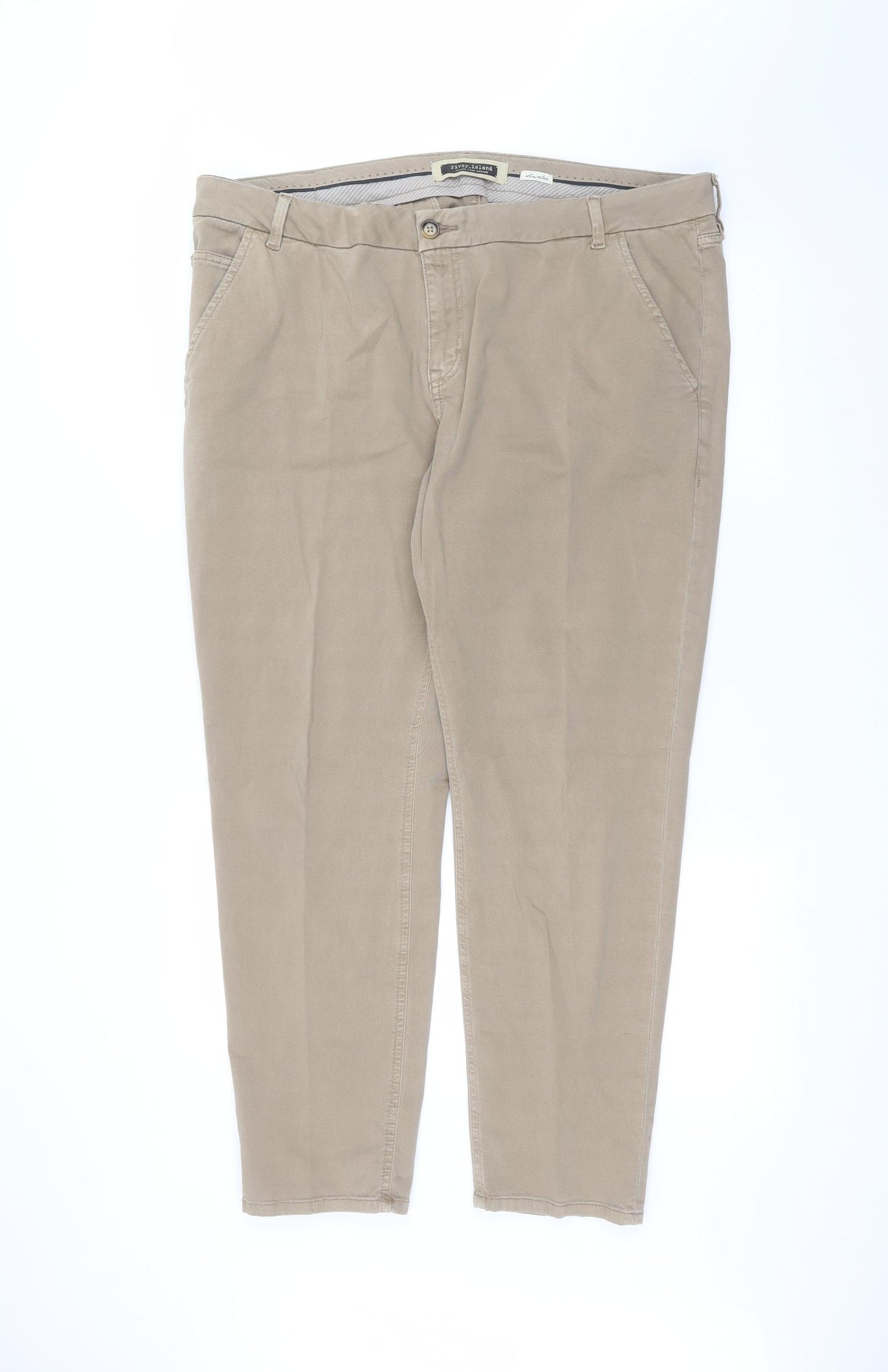 River Island Womens Brown   Straight Jeans Size 18 L28 in