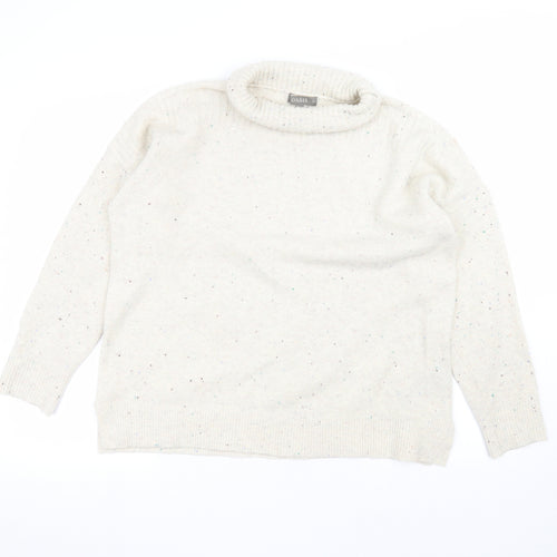Oasis Womens White   Pullover Jumper Size M
