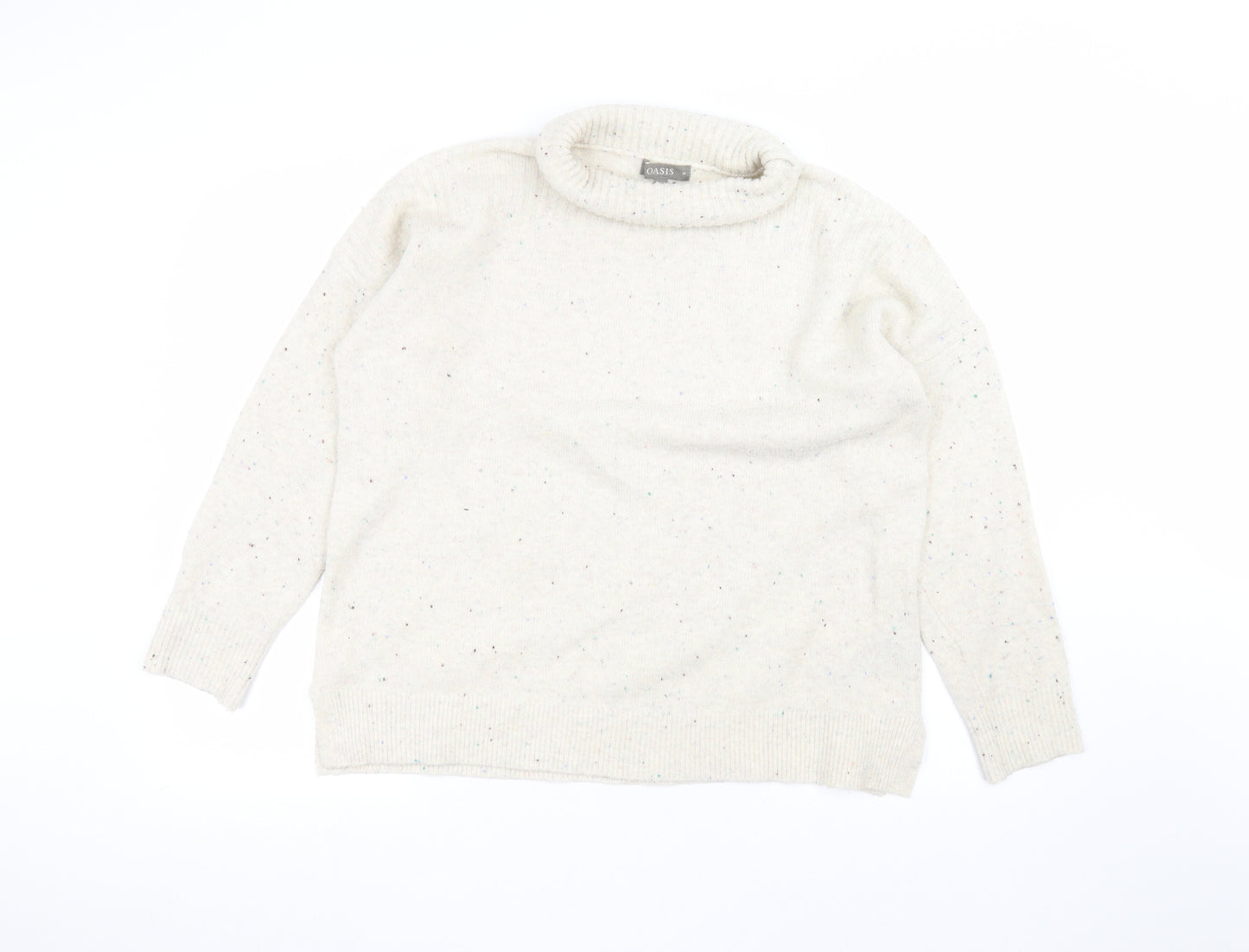 Oasis Womens White   Pullover Jumper Size M