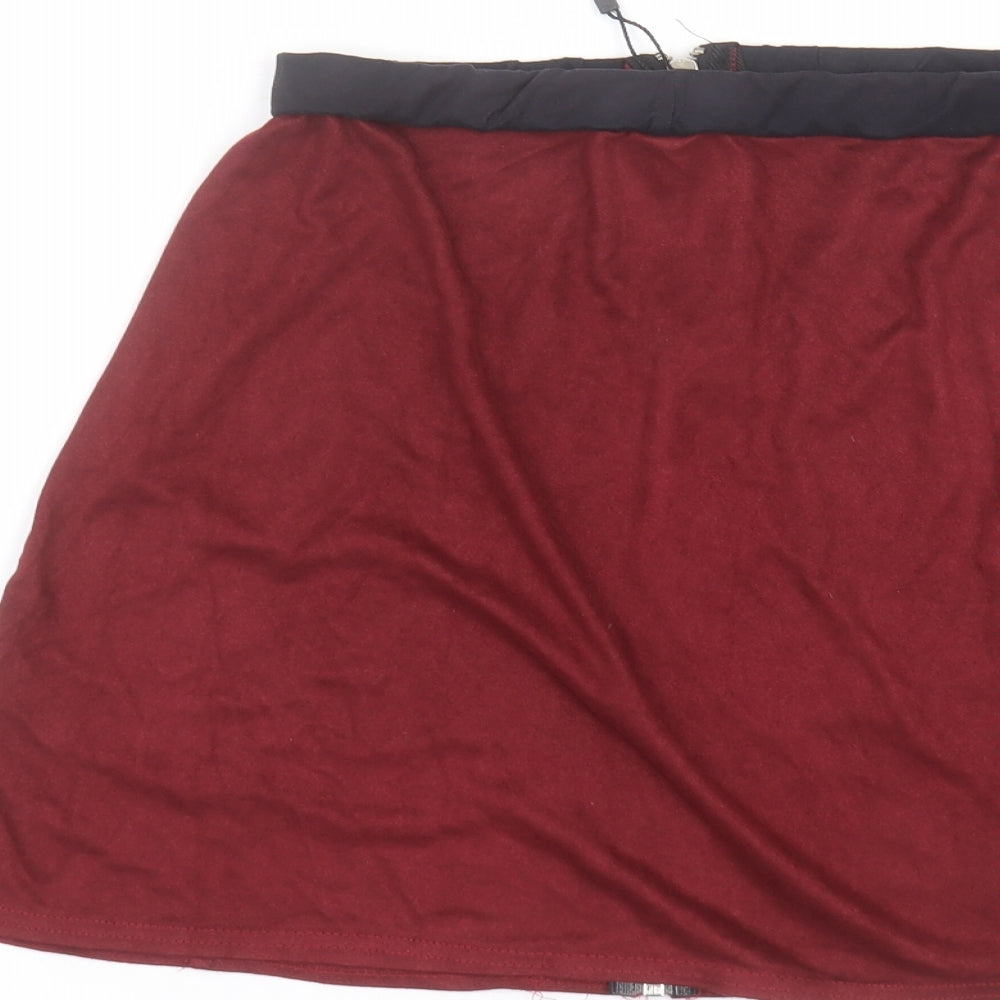 Boohoo Womens Red   Mini Skirt Size 10
