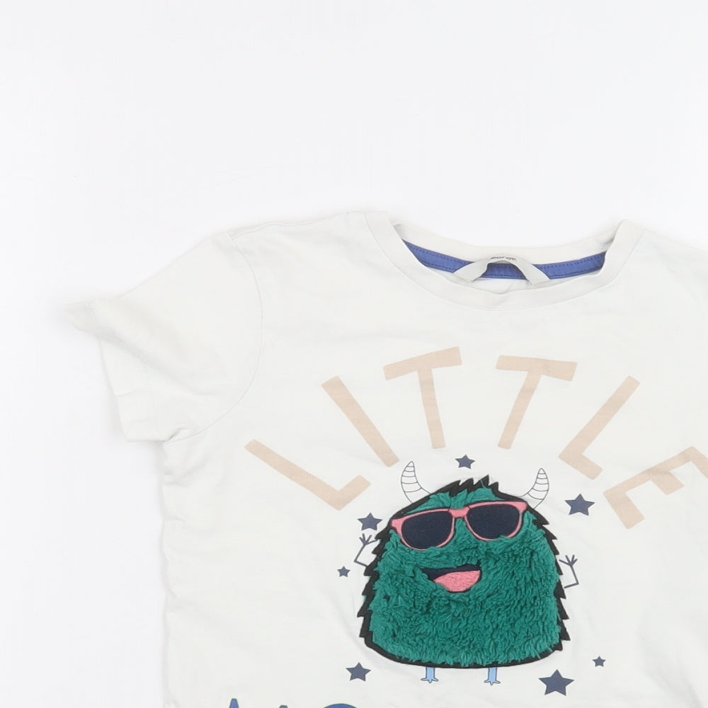 George Boys White   Basic T-Shirt Size 3-4 Years
