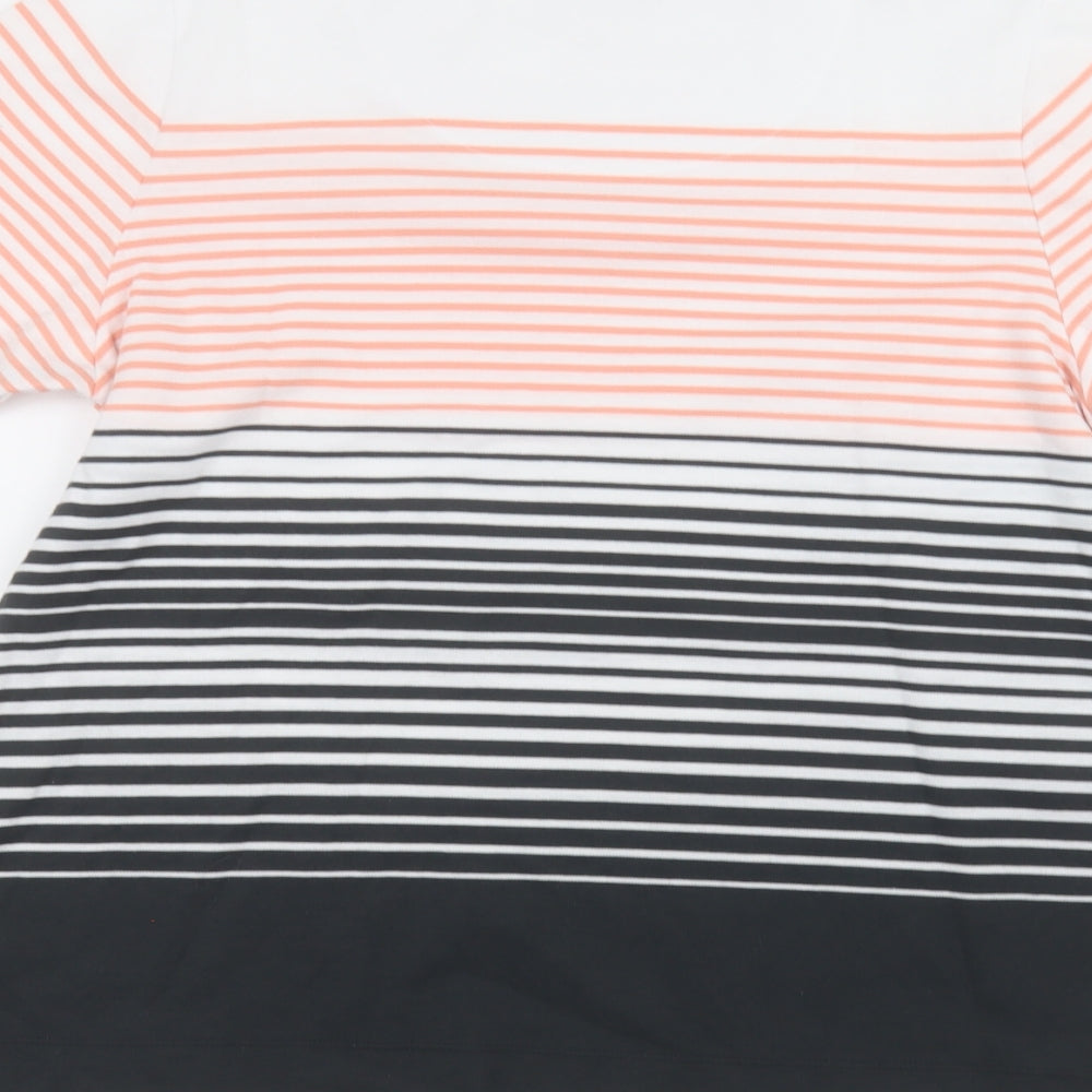 Tigi Womens White Striped  Basic T-Shirt Size 22