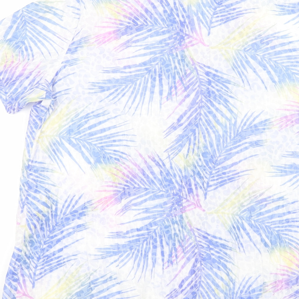 ISLE Womens White Floral  Basic Button-Up Size 16