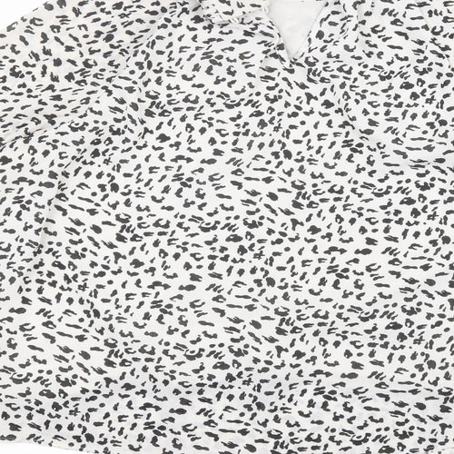 Marks and Spencer Womens White Animal Print  Basic Blouse Size 14