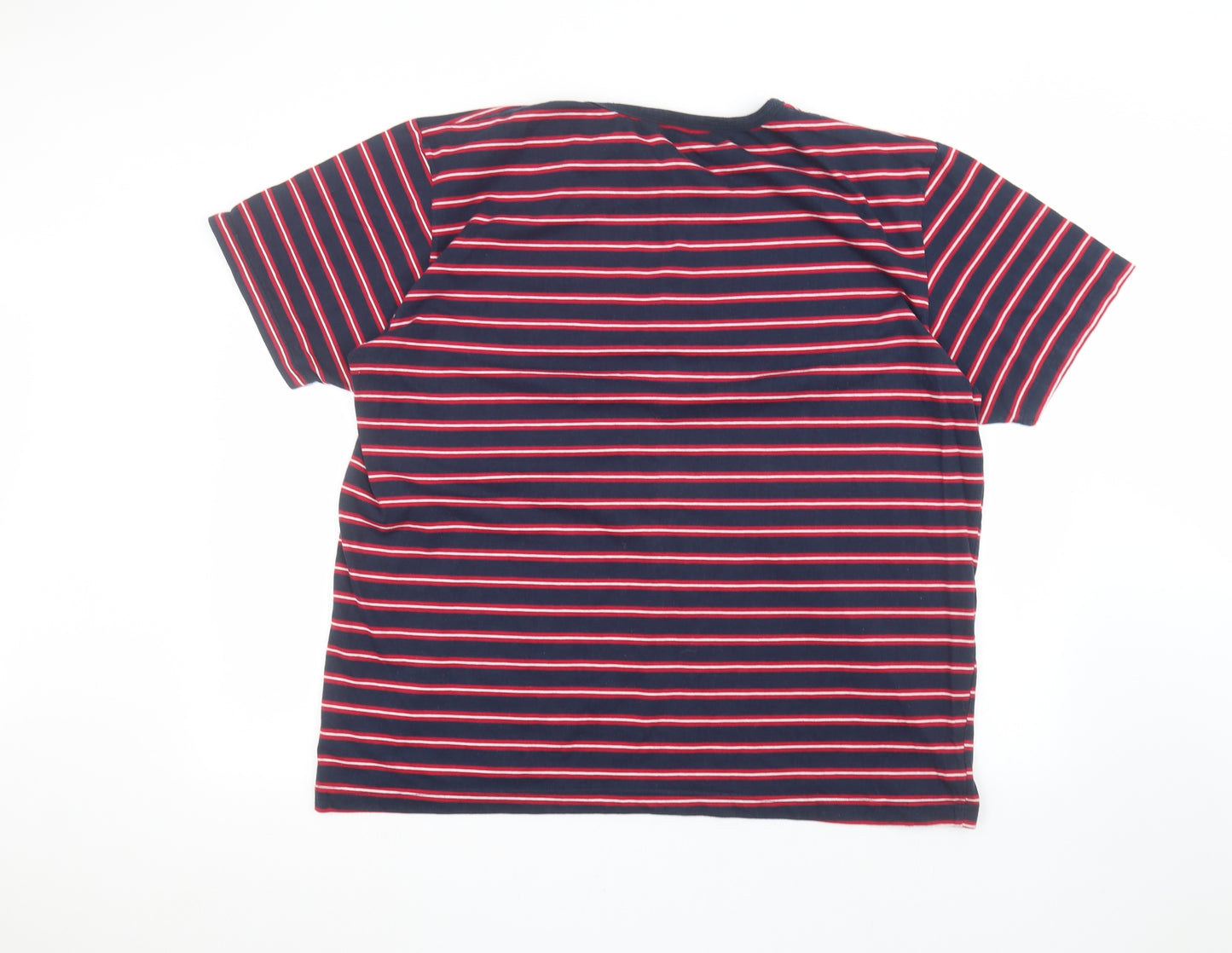 Oak valley Mens Blue Striped   T-Shirt Size 2XL