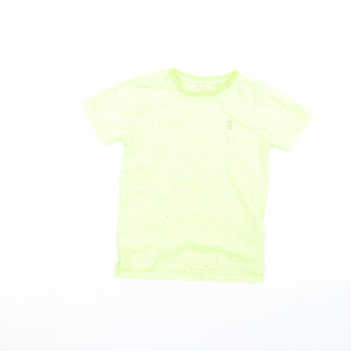 NEXT Boys Yellow Polka Dot  Basic T-Shirt Size 4 Years