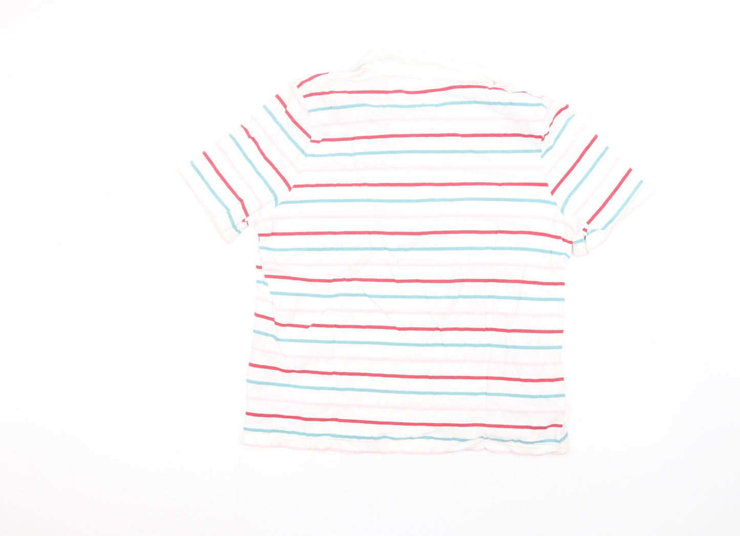 Tulchan Womens White Striped  Basic Polo Size 18
