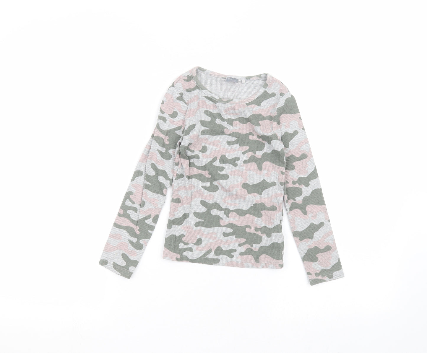 NEXT Girls Grey Camouflage  Basic T-Shirt Size 5 Years