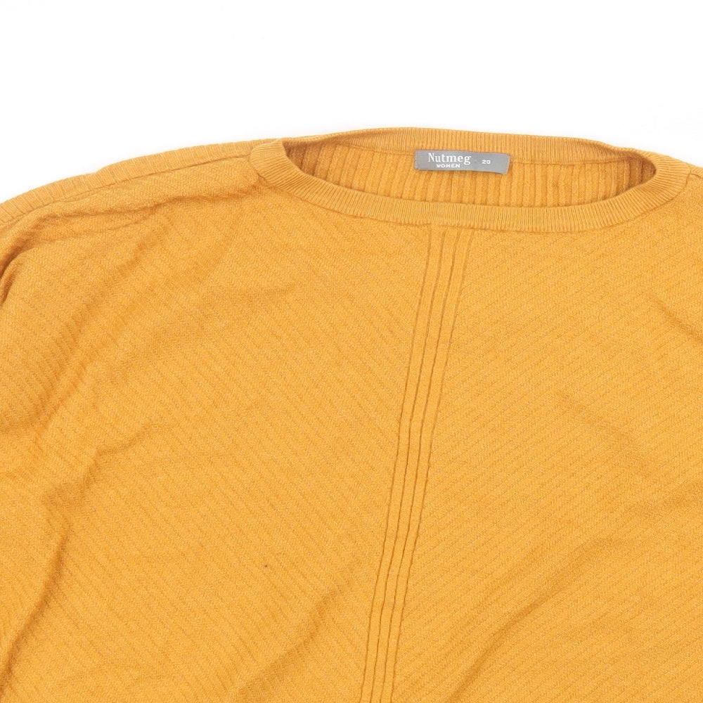 Nutmeg Womens Orange   Pullover Jumper Size 20