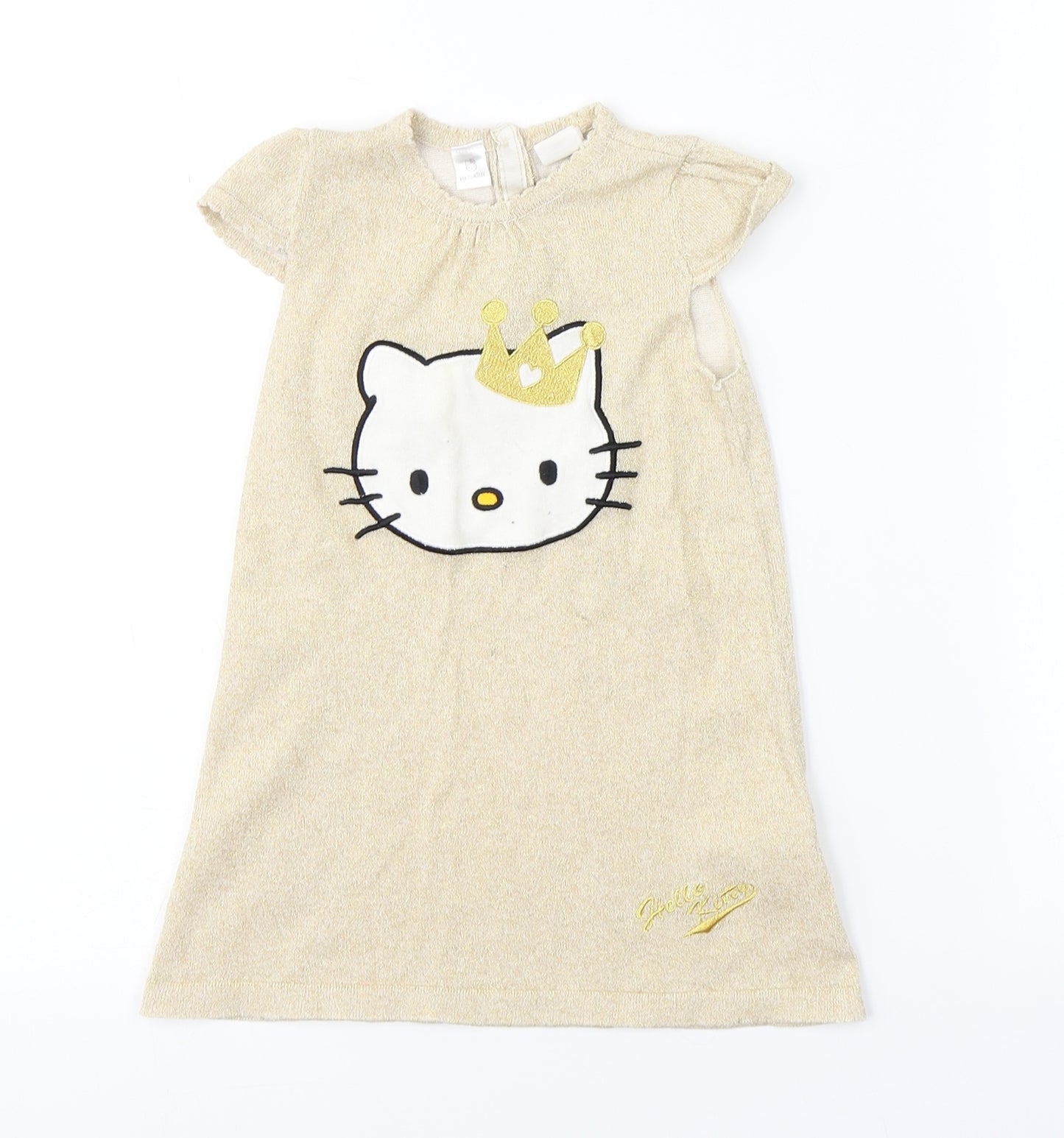 H&M Girls Gold   A-Line  Size 12-18 Months  - HELLO KITTY